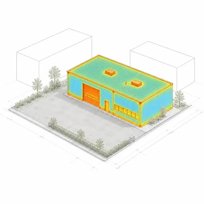 Illustration Bedarfsausweis Nichtwohngebäude